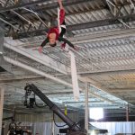 Aerial acrobatic performance at February Freeze