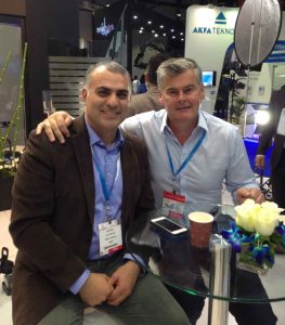 Badi Maani of Kuwaiti-based Domino Trading Ltd with Patrick McGuane of Power Gems