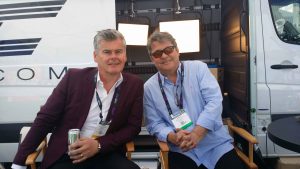 Patrick McGuane of Power Gems with Carlos De Mattos, President, Cinemills Corporation