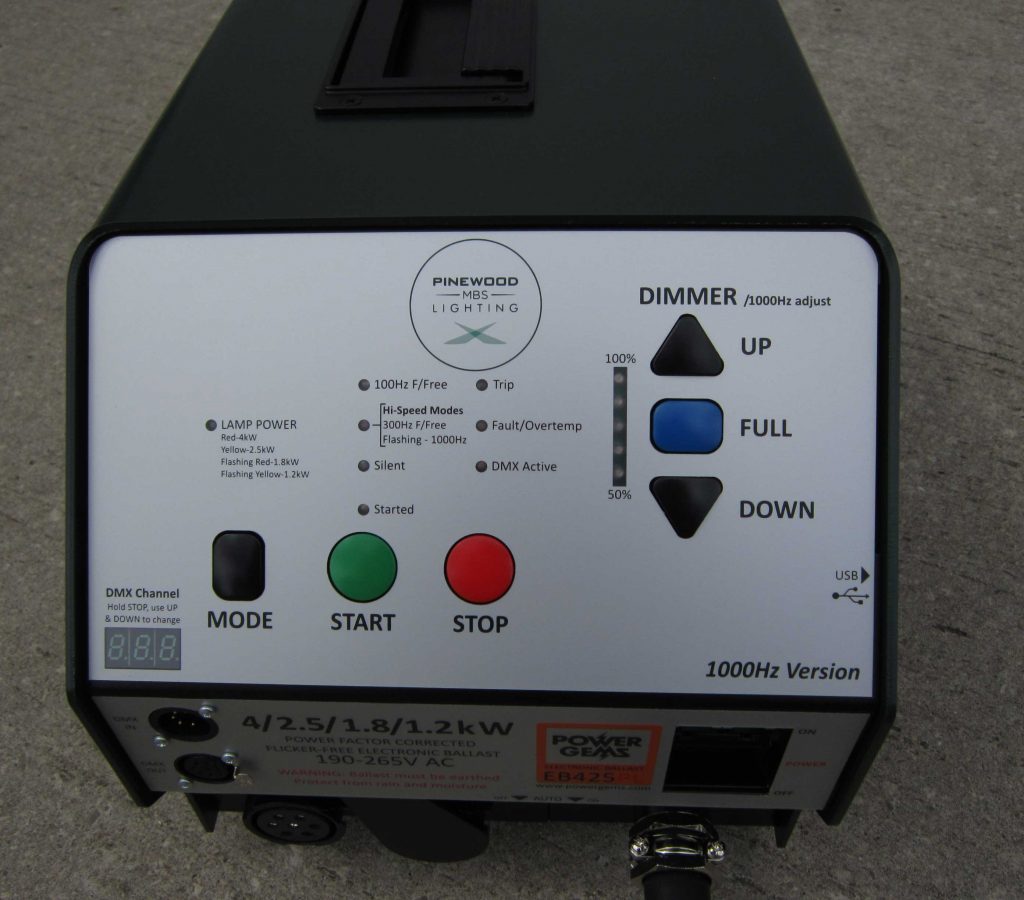 Customised Power Gems ballast for Pinewood MBS Lighting