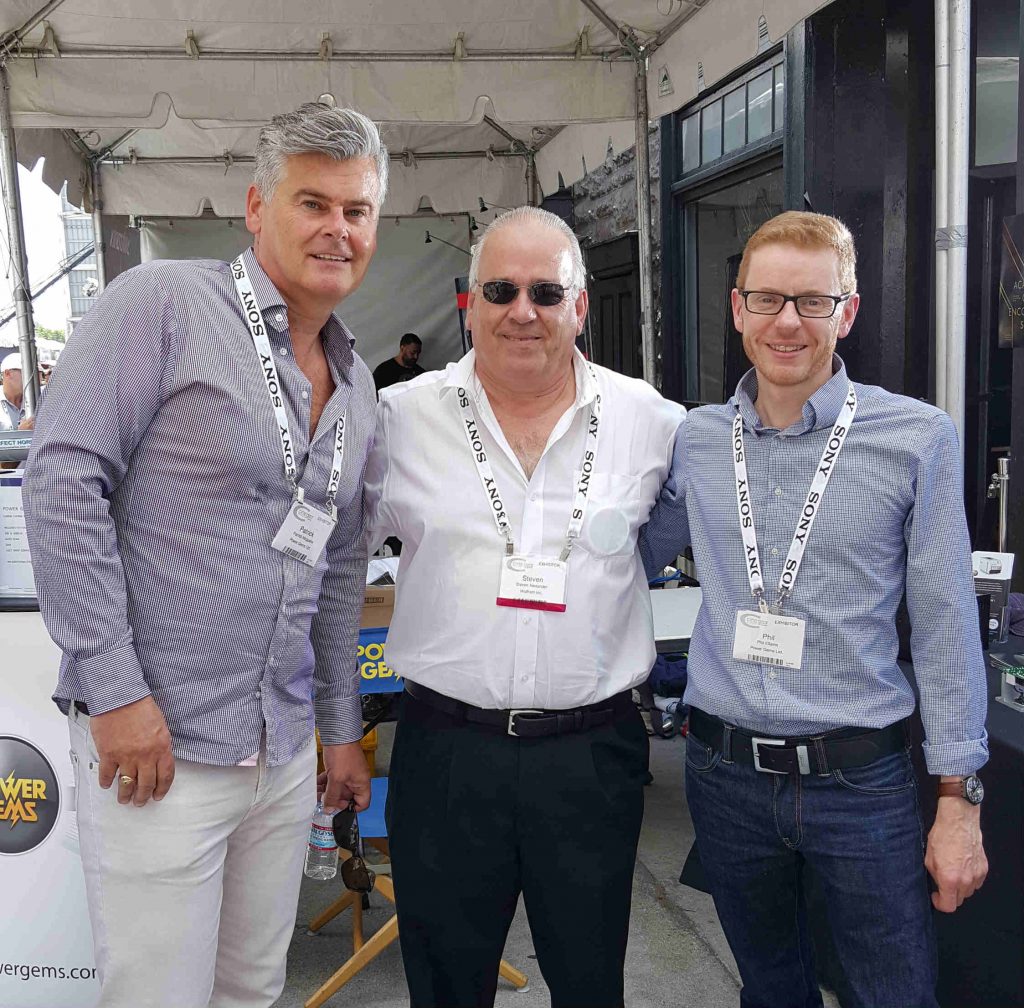 Patrick McGuane of Power Gems with Steve Alexander of Wolfram Lamps and Phil Ellams of Power Gems
