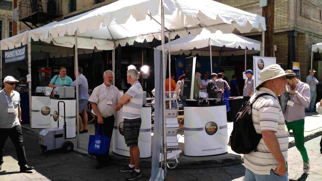 Power Gems stand on New York Street, Paramount Studios, Cine Gear 2016