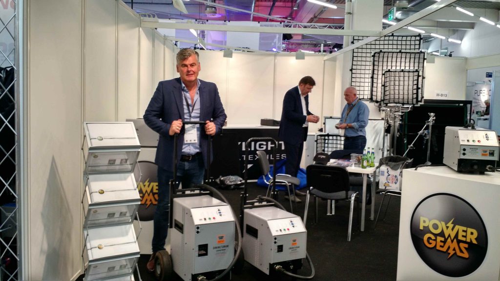Power Gems stand at CINEC with ballasts on display