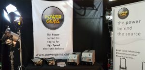 Power Gems display of next generation of high speed ballasts at DCS Expo in Burbank CA