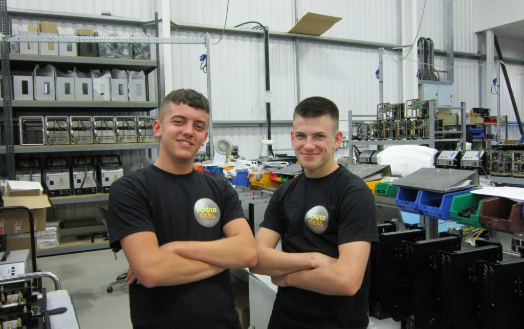 Russell Lea and Joe Axon, students working at Power Gems over the Summer 2017
