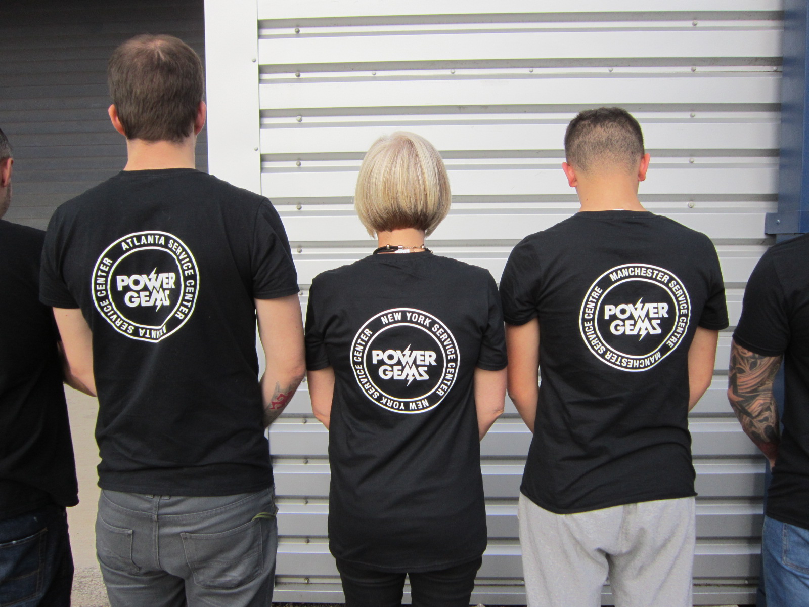 Power Gems Team modelling T shirt back