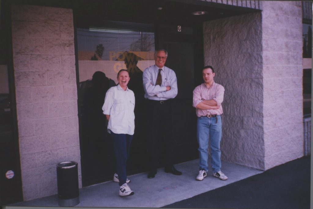 Karen Kaloust, Office Administrator, Mike Niehenke, VP Sales, Jeremy Walsh, Service Engineer at Power Gems in Sun Valley