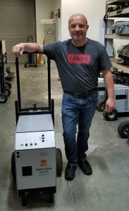 Jeremy Walsh with a 24kW ballast at Power Gems in Santa Clarita