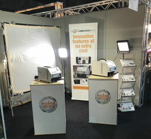 Power Gems stand at MicroSalon Italia with ballasts on display