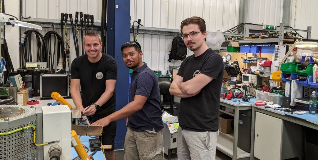 Francis being trained at Power Gems HQ by Kevin Eckersley and Jakub Gromadzki